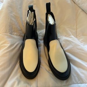 Dr Martens Black and White Chelsea boots